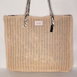 💰NWT! VICTORIA'S SECRET ▪︎ PALM TREE WOVEN TOTE